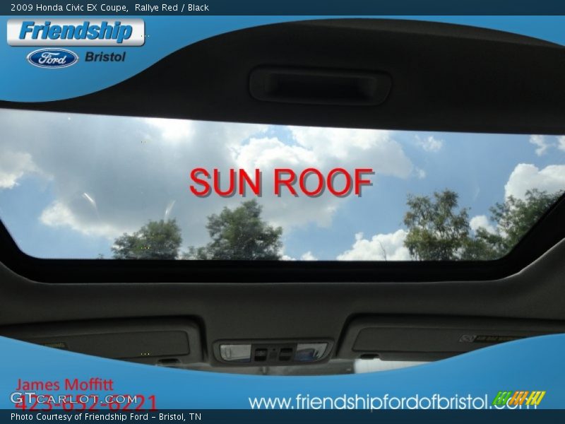 Rallye Red / Black 2009 Honda Civic EX Coupe