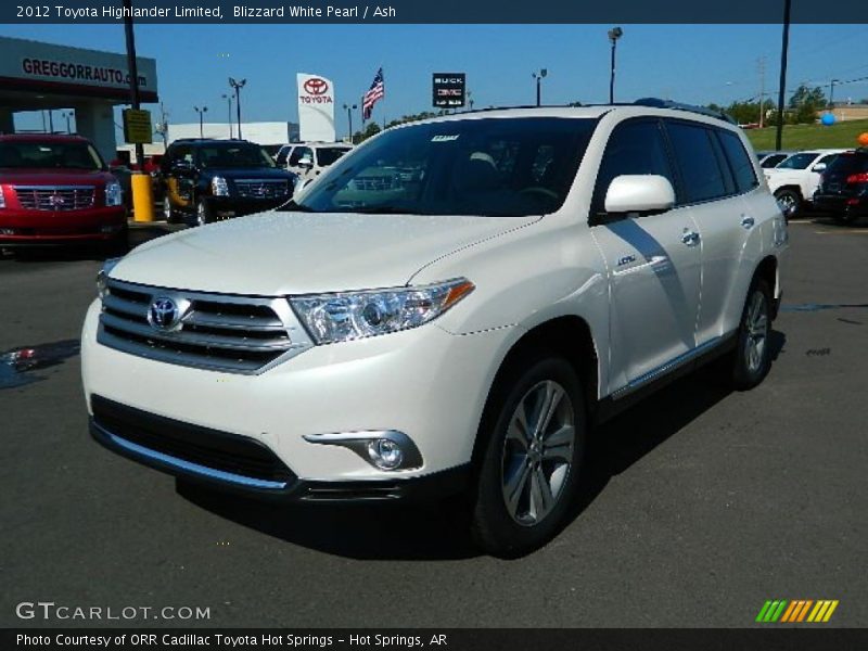 Blizzard White Pearl / Ash 2012 Toyota Highlander Limited