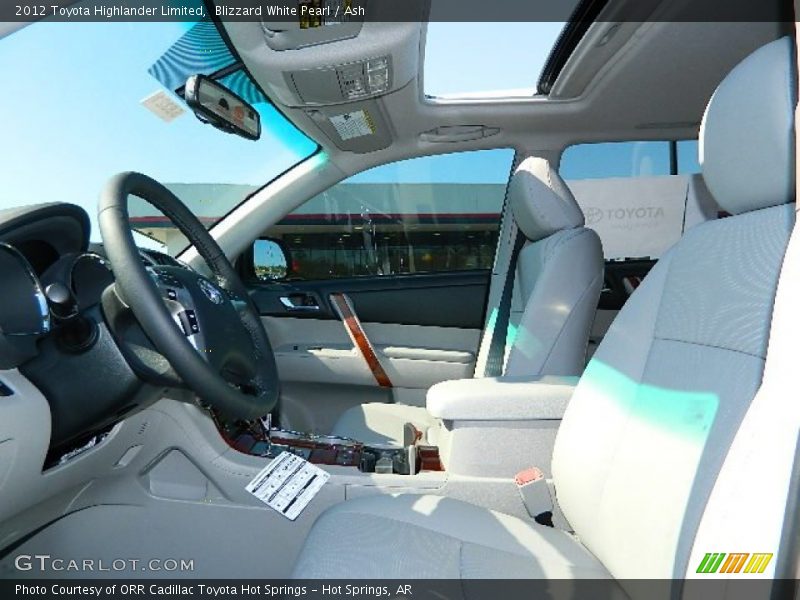 Blizzard White Pearl / Ash 2012 Toyota Highlander Limited