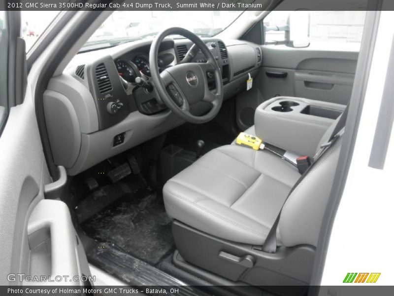 Summit White / Dark Titanium 2012 GMC Sierra 3500HD Regular Cab 4x4 Dump Truck