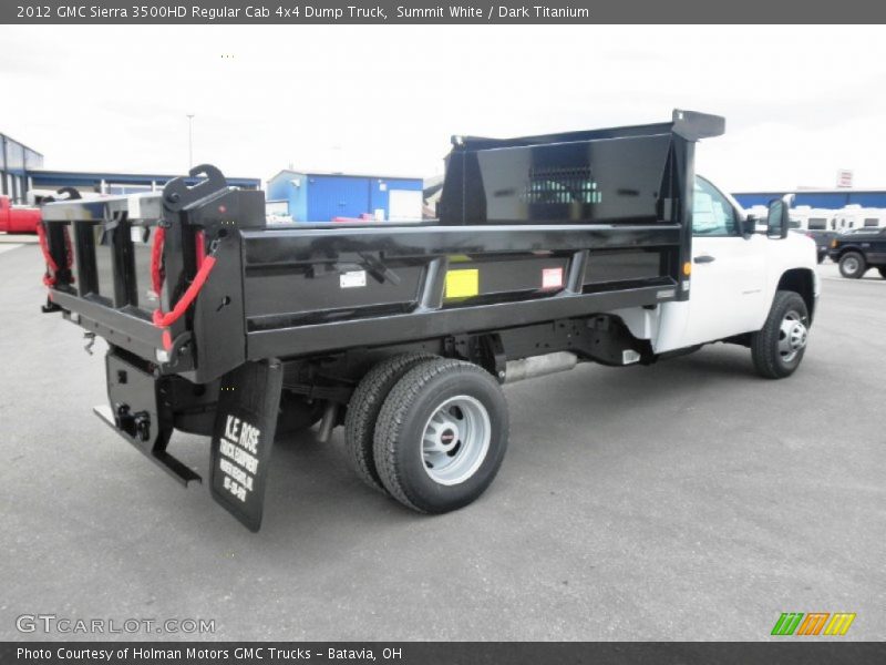 Summit White / Dark Titanium 2012 GMC Sierra 3500HD Regular Cab 4x4 Dump Truck