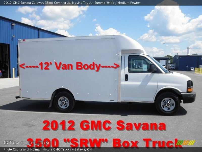 Summit White / Medium Pewter 2012 GMC Savana Cutaway 3500 Commercial Moving Truck