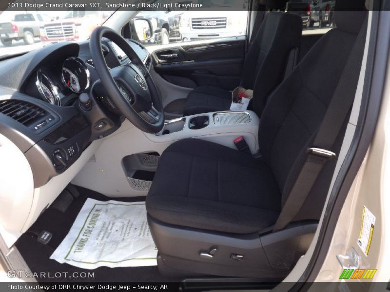  2013 Grand Caravan SXT Black/Light Graystone Interior