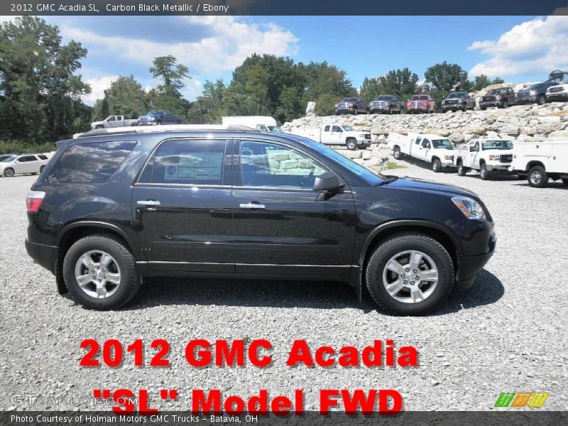 Carbon Black Metallic / Ebony 2012 GMC Acadia SL