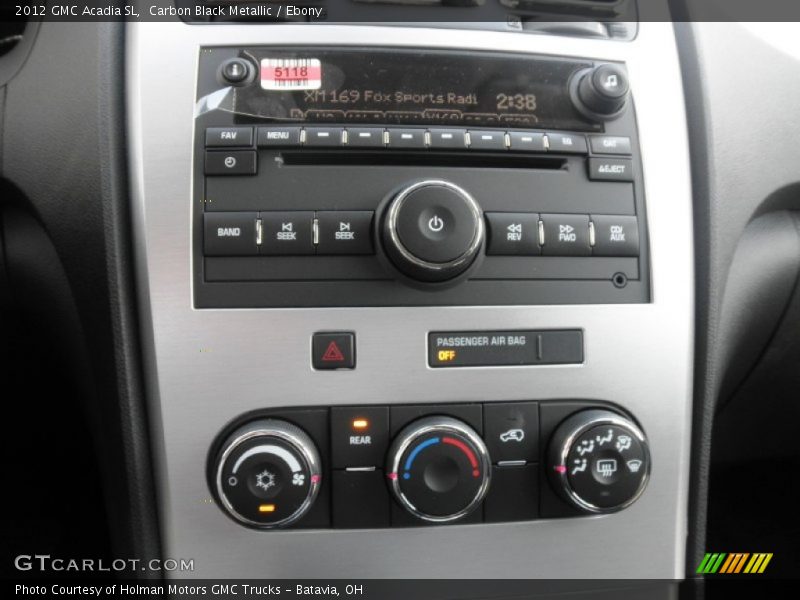 Carbon Black Metallic / Ebony 2012 GMC Acadia SL