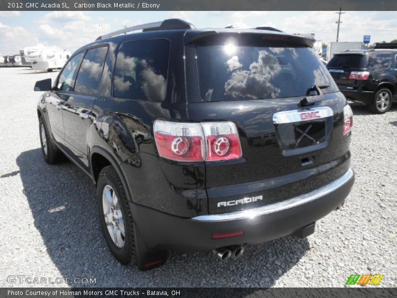 Carbon Black Metallic / Ebony 2012 GMC Acadia SL