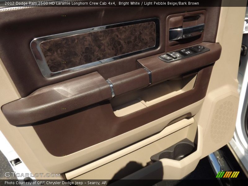 Bright White / Light Pebble Beige/Bark Brown 2012 Dodge Ram 2500 HD Laramie Longhorn Crew Cab 4x4