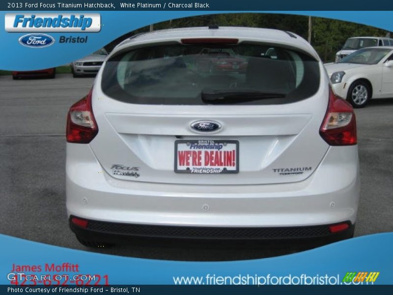 White Platinum / Charcoal Black 2013 Ford Focus Titanium Hatchback