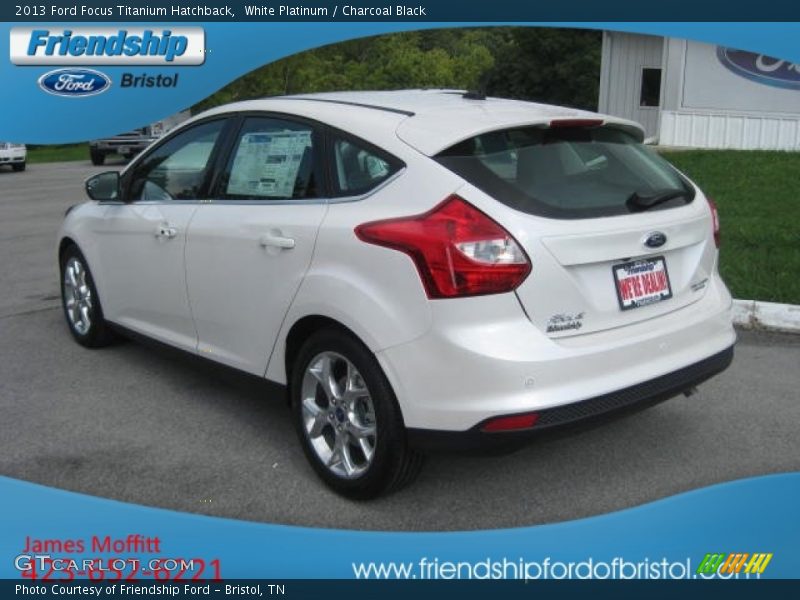 White Platinum / Charcoal Black 2013 Ford Focus Titanium Hatchback