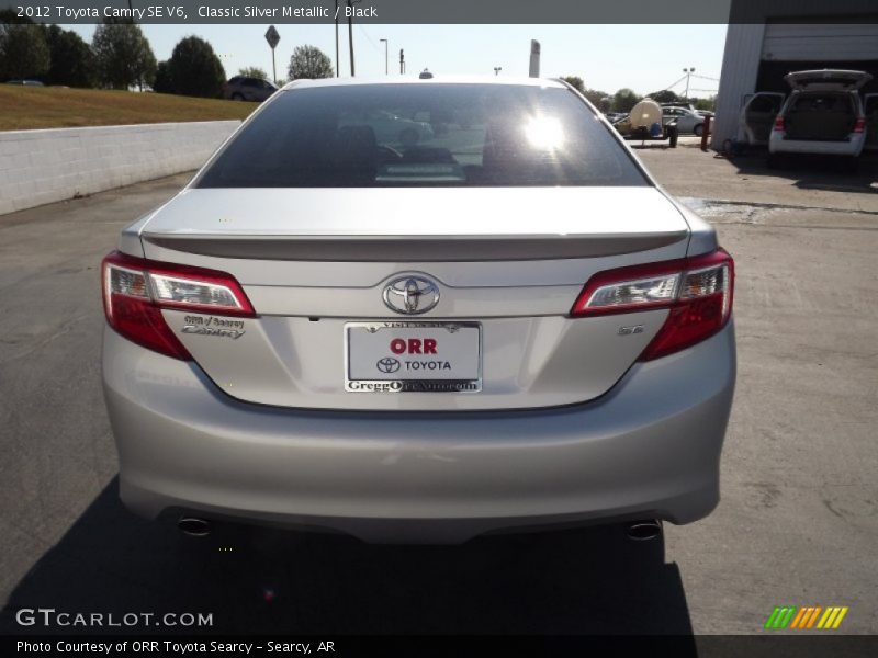 Classic Silver Metallic / Black 2012 Toyota Camry SE V6