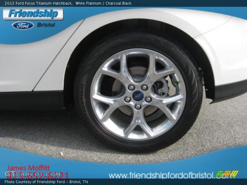 White Platinum / Charcoal Black 2013 Ford Focus Titanium Hatchback