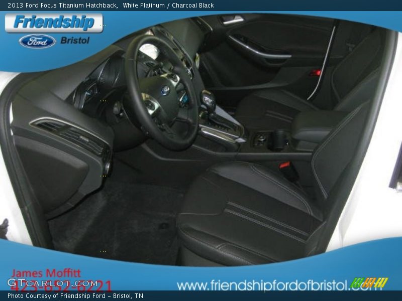 White Platinum / Charcoal Black 2013 Ford Focus Titanium Hatchback