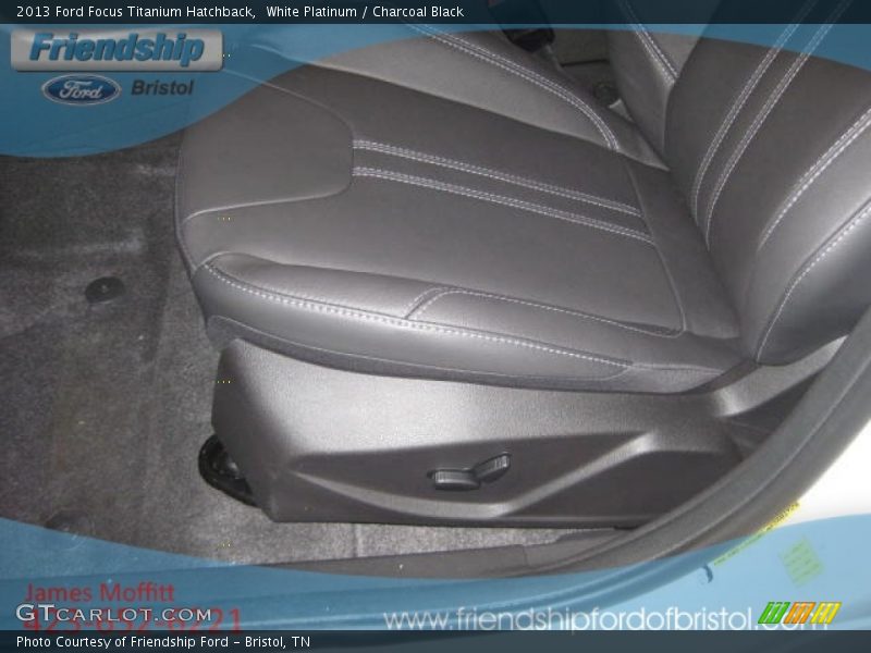 White Platinum / Charcoal Black 2013 Ford Focus Titanium Hatchback
