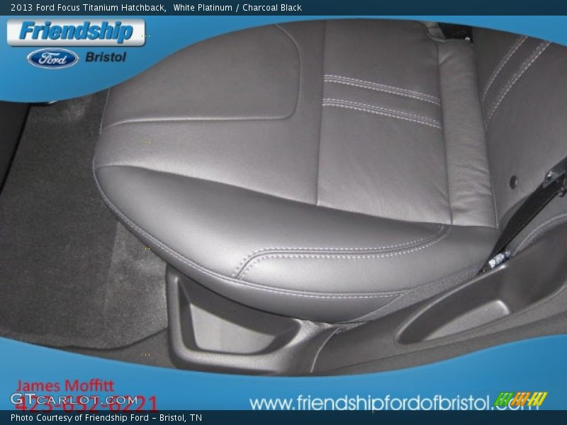 White Platinum / Charcoal Black 2013 Ford Focus Titanium Hatchback