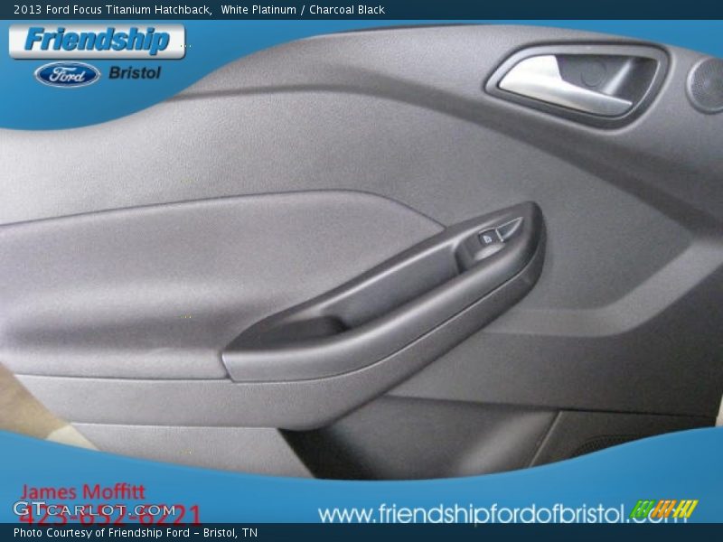 White Platinum / Charcoal Black 2013 Ford Focus Titanium Hatchback