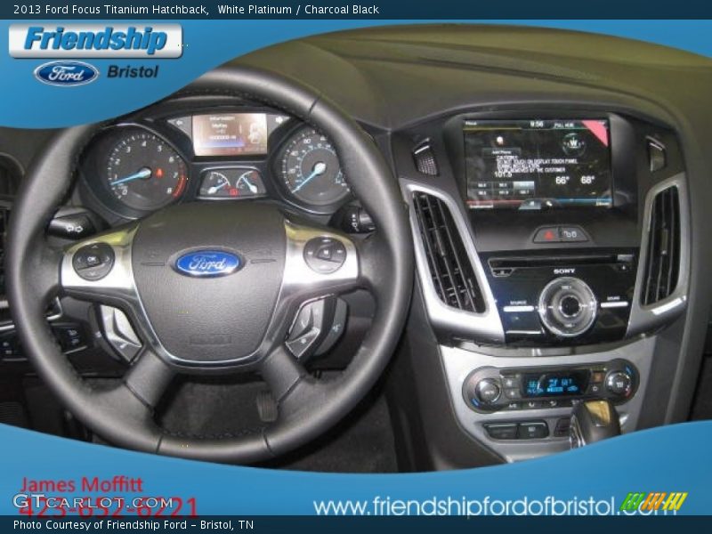White Platinum / Charcoal Black 2013 Ford Focus Titanium Hatchback