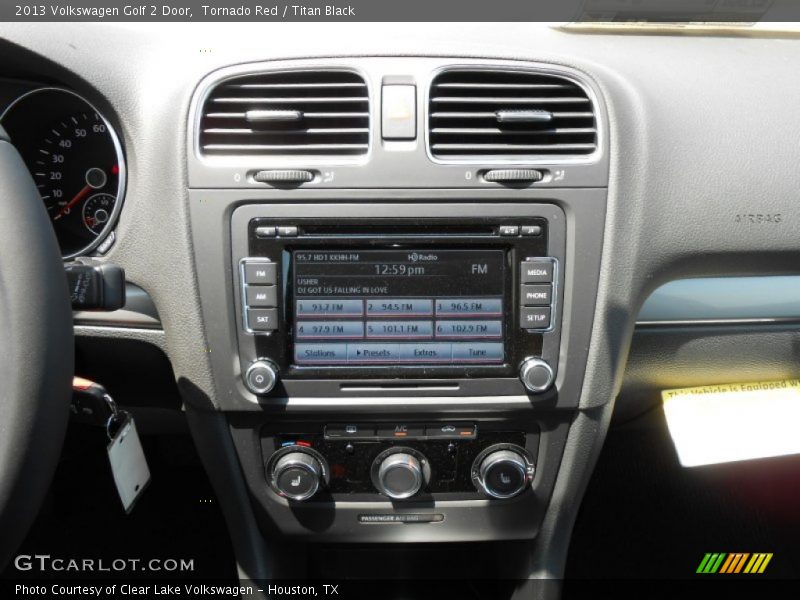 Tornado Red / Titan Black 2013 Volkswagen Golf 2 Door