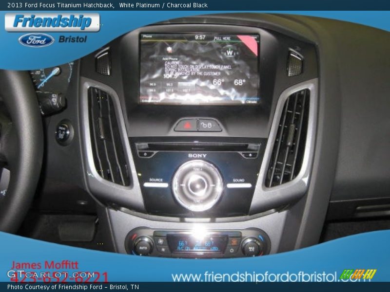 White Platinum / Charcoal Black 2013 Ford Focus Titanium Hatchback