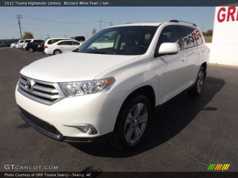 Blizzard White Pearl / Ash 2012 Toyota Highlander Limited