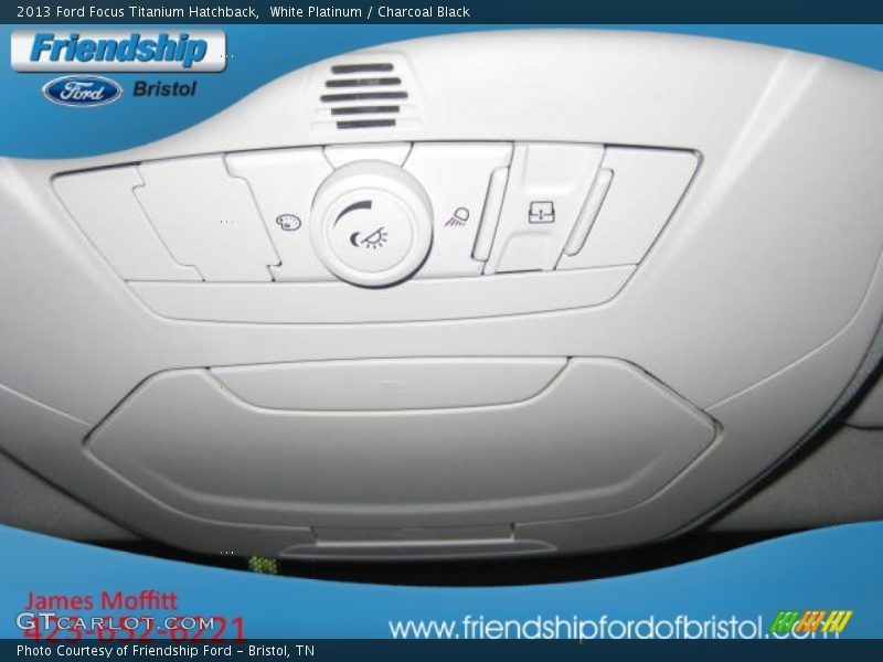 White Platinum / Charcoal Black 2013 Ford Focus Titanium Hatchback