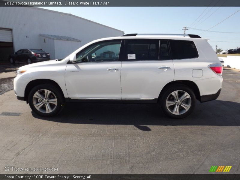 Blizzard White Pearl / Ash 2012 Toyota Highlander Limited