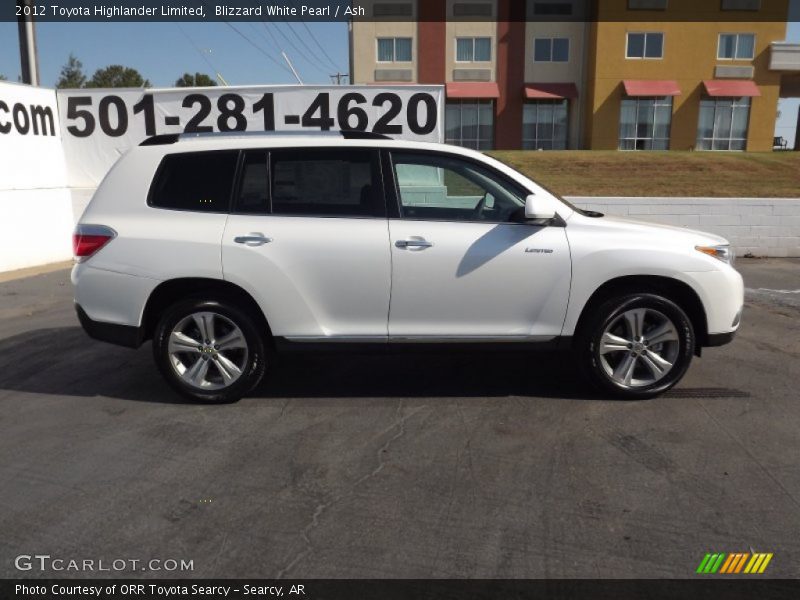 Blizzard White Pearl / Ash 2012 Toyota Highlander Limited