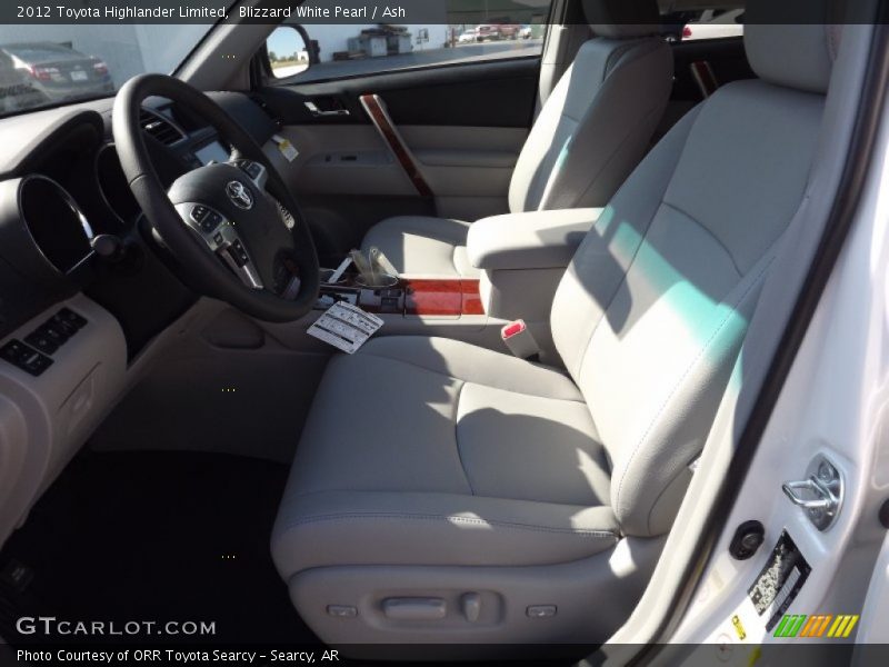 Blizzard White Pearl / Ash 2012 Toyota Highlander Limited