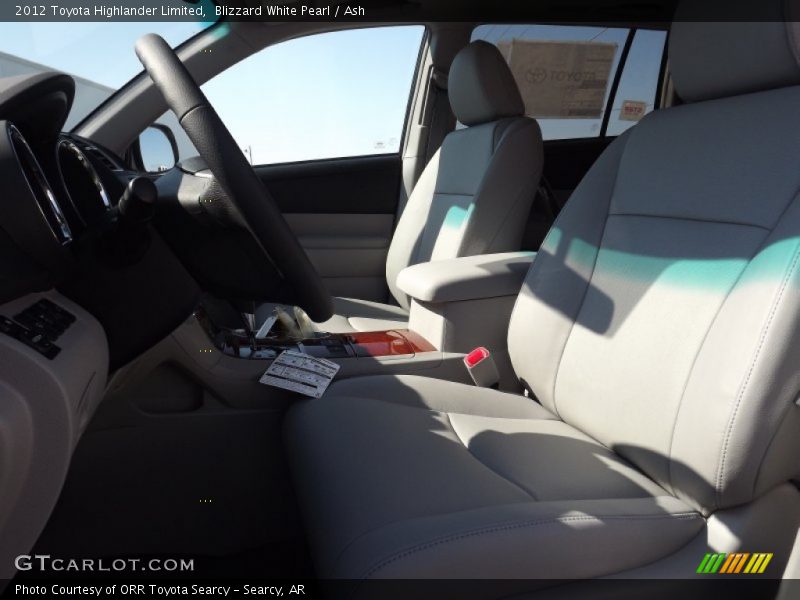 Blizzard White Pearl / Ash 2012 Toyota Highlander Limited