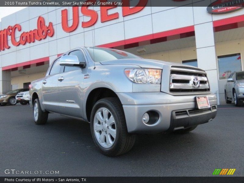 Silver Sky Metallic / Graphite Gray 2010 Toyota Tundra CrewMax