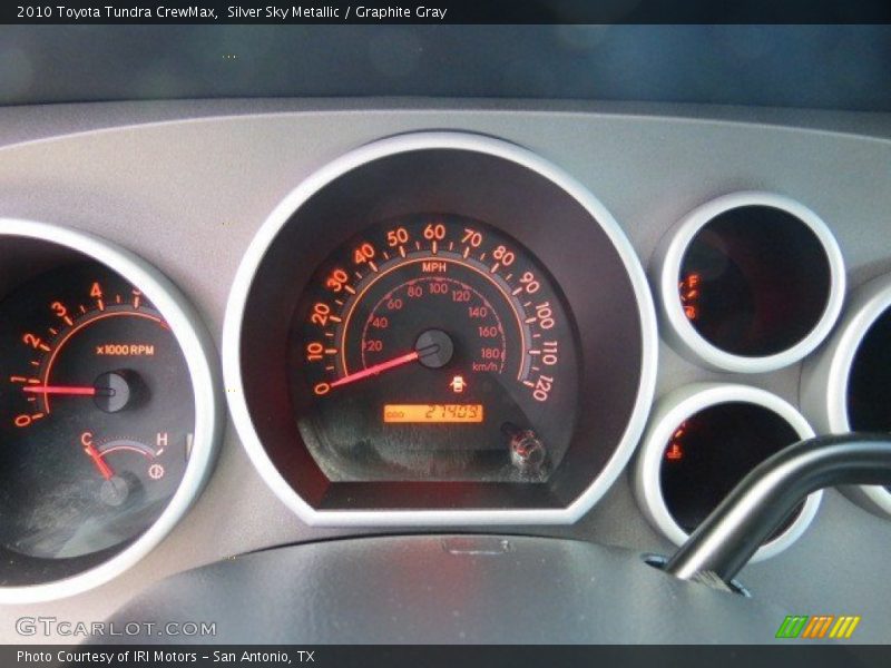 Silver Sky Metallic / Graphite Gray 2010 Toyota Tundra CrewMax