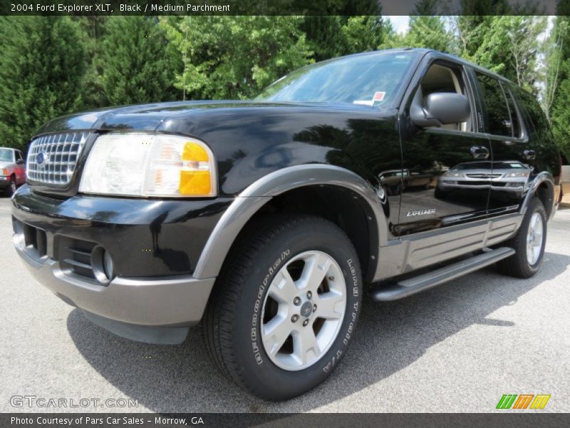 Black / Medium Parchment 2004 Ford Explorer XLT