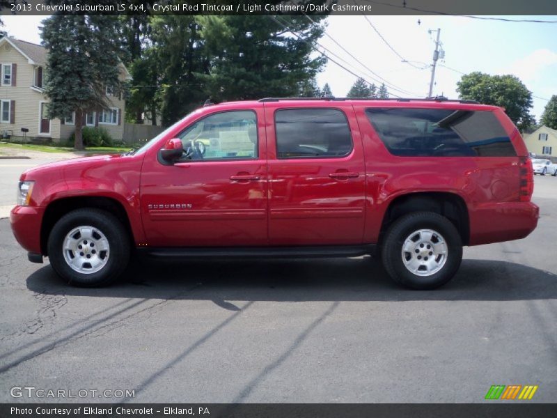 Crystal Red Tintcoat / Light Cashmere/Dark Cashmere 2013 Chevrolet Suburban LS 4x4