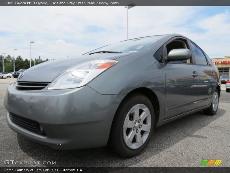 Tideland Gray Green Pearl / Ivory/Brown 2005 Toyota Prius Hybrid