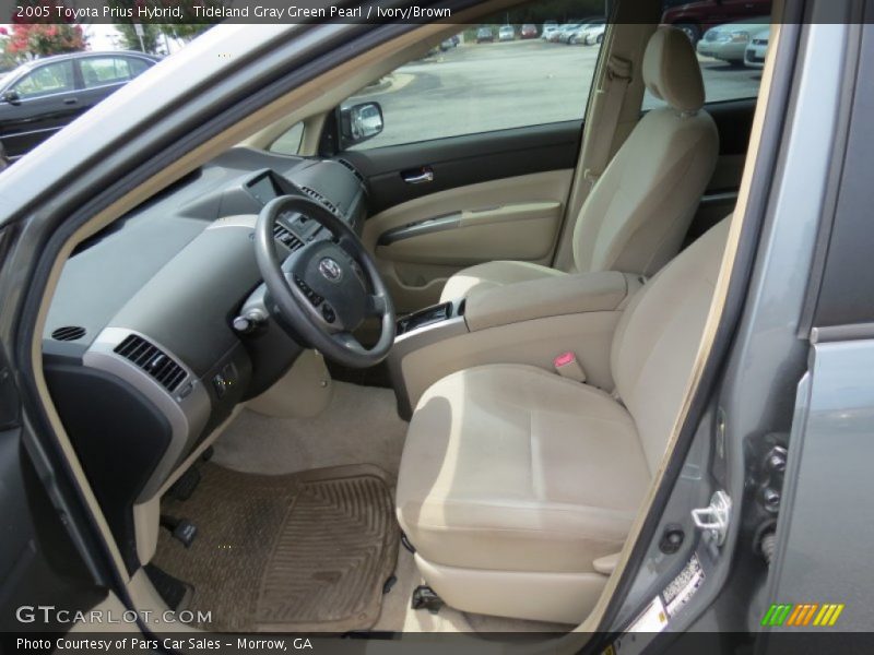 Tideland Gray Green Pearl / Ivory/Brown 2005 Toyota Prius Hybrid