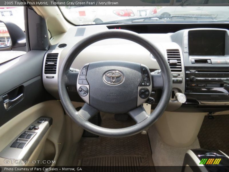 Tideland Gray Green Pearl / Ivory/Brown 2005 Toyota Prius Hybrid