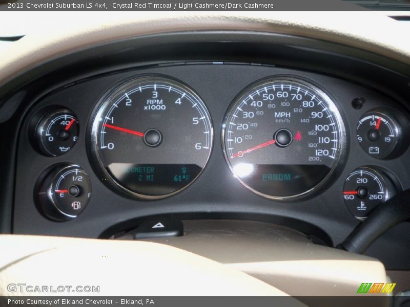 Crystal Red Tintcoat / Light Cashmere/Dark Cashmere 2013 Chevrolet Suburban LS 4x4
