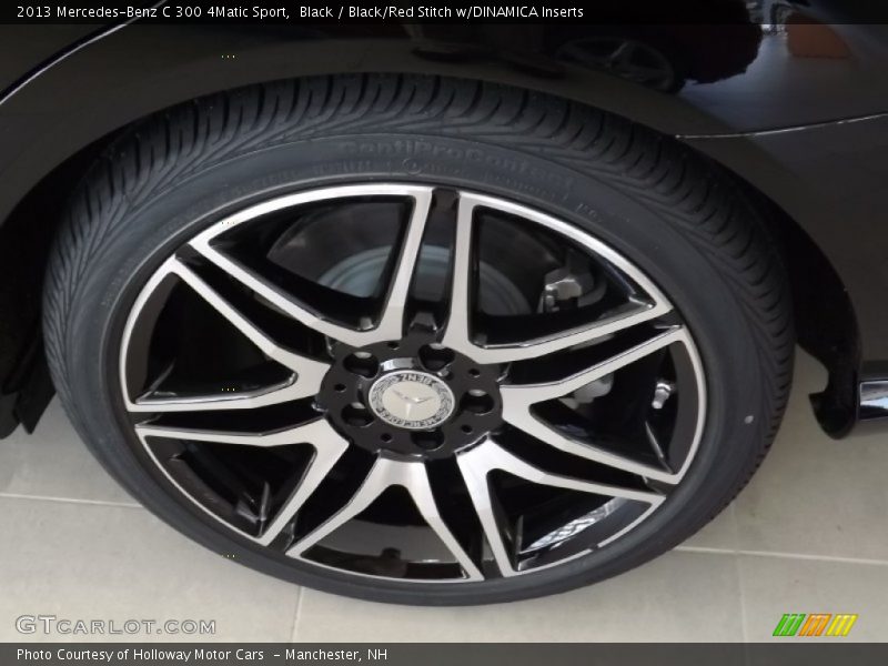 Black / Black/Red Stitch w/DINAMICA Inserts 2013 Mercedes-Benz C 300 4Matic Sport