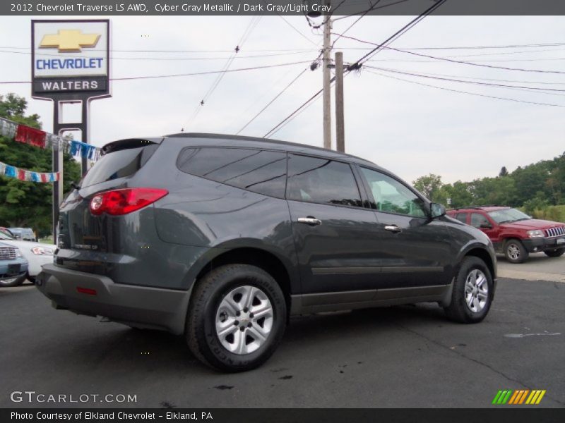 Cyber Gray Metallic / Dark Gray/Light Gray 2012 Chevrolet Traverse LS AWD