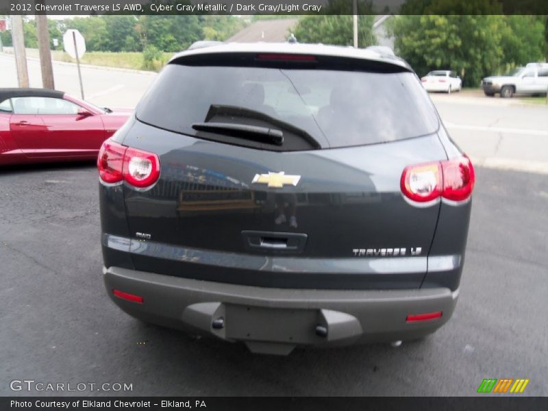 Cyber Gray Metallic / Dark Gray/Light Gray 2012 Chevrolet Traverse LS AWD