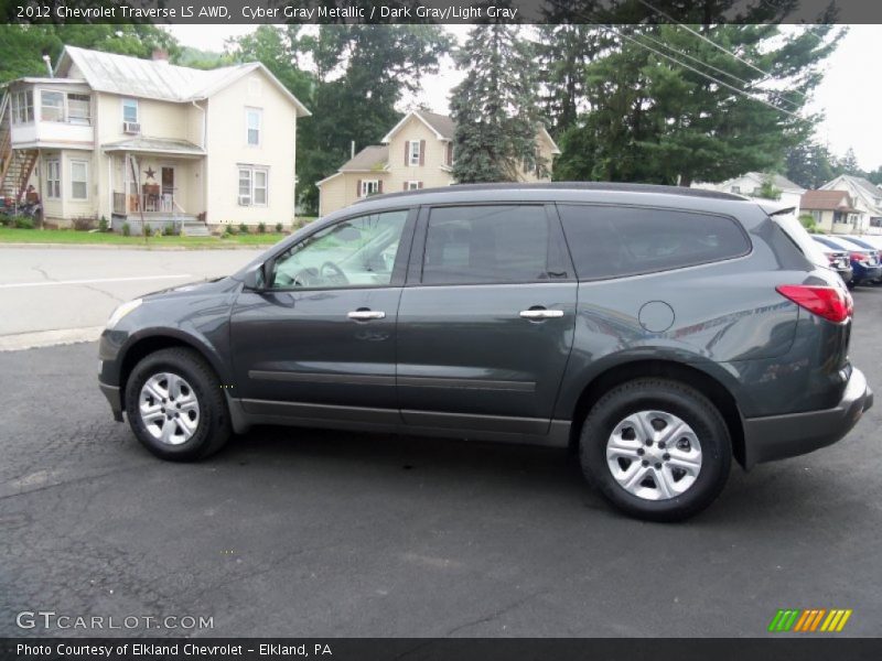 Cyber Gray Metallic / Dark Gray/Light Gray 2012 Chevrolet Traverse LS AWD