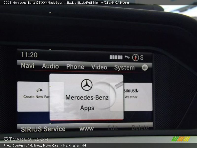 Black / Black/Red Stitch w/DINAMICA Inserts 2013 Mercedes-Benz C 300 4Matic Sport