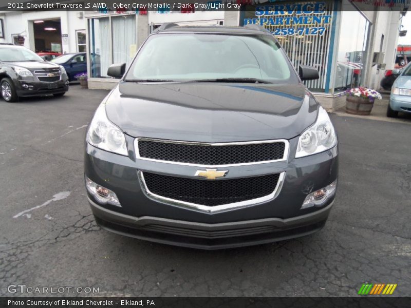 Cyber Gray Metallic / Dark Gray/Light Gray 2012 Chevrolet Traverse LS AWD