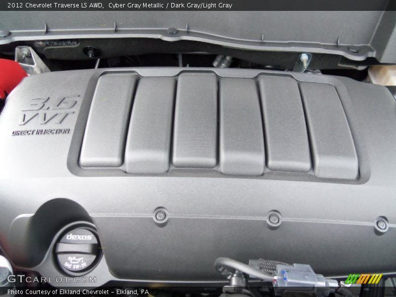Cyber Gray Metallic / Dark Gray/Light Gray 2012 Chevrolet Traverse LS AWD