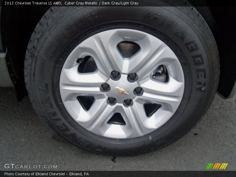 Cyber Gray Metallic / Dark Gray/Light Gray 2012 Chevrolet Traverse LS AWD