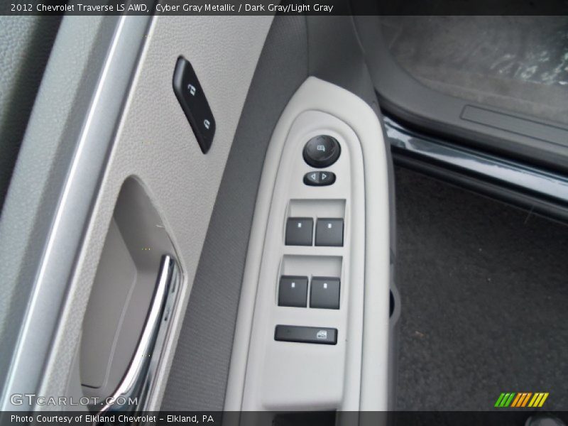 Cyber Gray Metallic / Dark Gray/Light Gray 2012 Chevrolet Traverse LS AWD