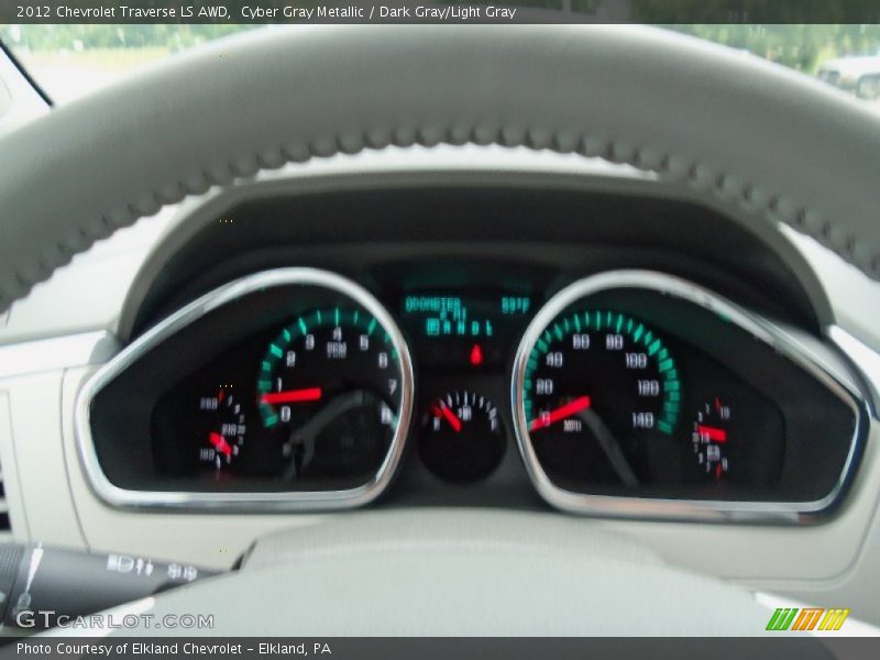 Cyber Gray Metallic / Dark Gray/Light Gray 2012 Chevrolet Traverse LS AWD