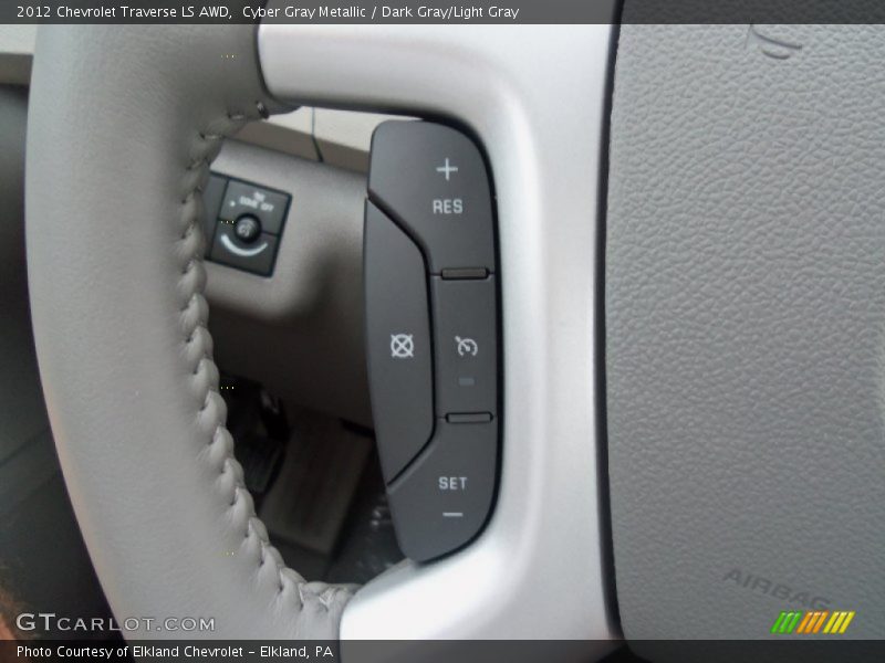 Cyber Gray Metallic / Dark Gray/Light Gray 2012 Chevrolet Traverse LS AWD