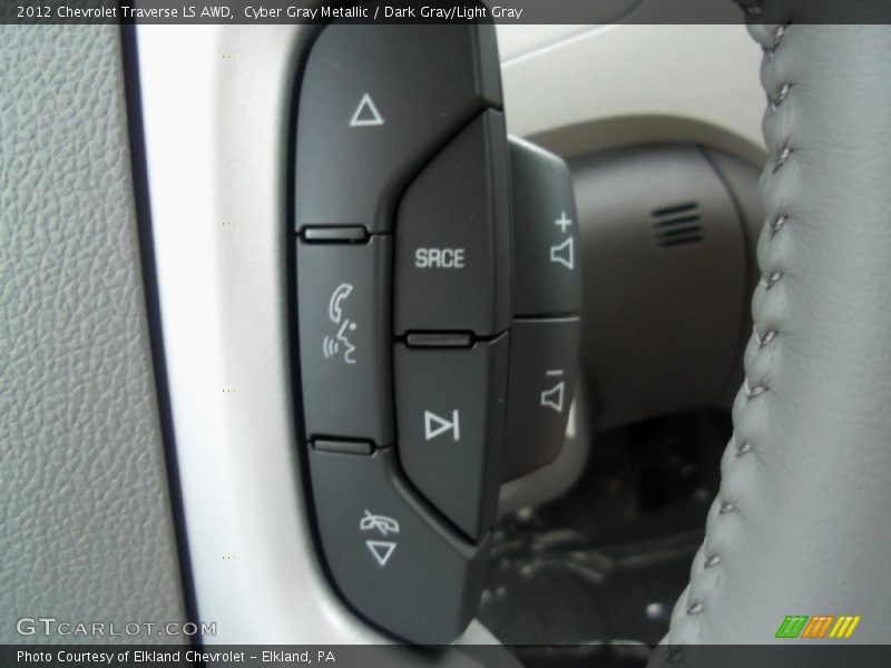 Cyber Gray Metallic / Dark Gray/Light Gray 2012 Chevrolet Traverse LS AWD
