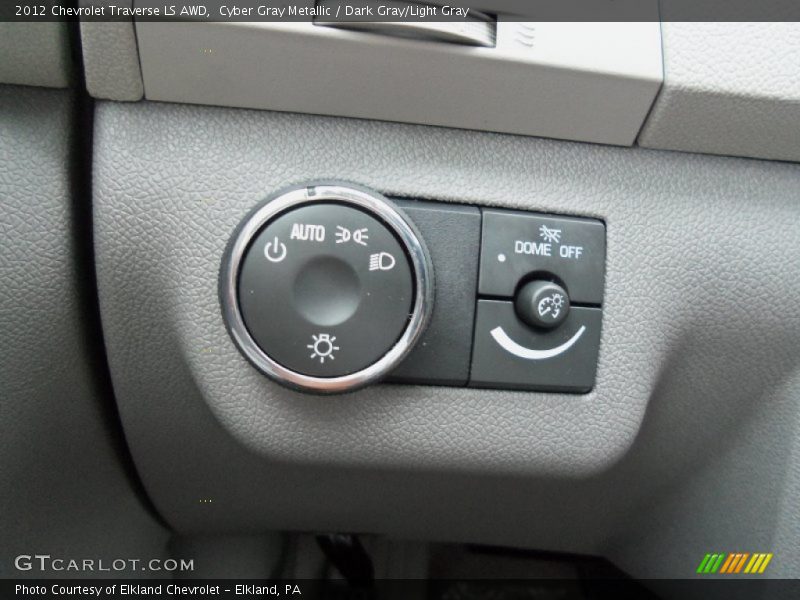 Cyber Gray Metallic / Dark Gray/Light Gray 2012 Chevrolet Traverse LS AWD