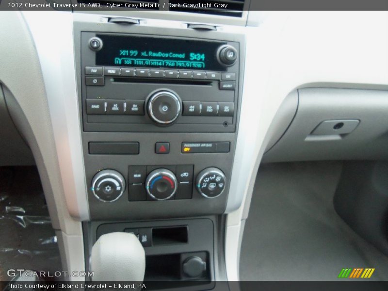 Cyber Gray Metallic / Dark Gray/Light Gray 2012 Chevrolet Traverse LS AWD